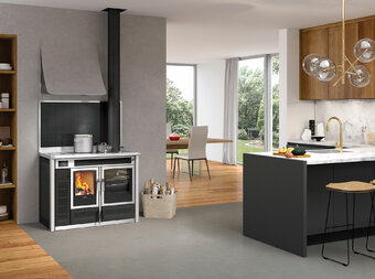 Klover Altea 110 Plus central heating wood cooker