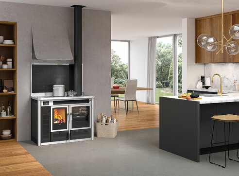 Klover Altea 110 Plus central heating wood cooker